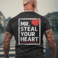 Mr Steal Your Heart Valentines Day Love Boys Men's T-shirt Back Print Gifts for Old Men