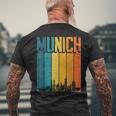 Munich Skyline Retro Vintage Souvenir Munich T-Shirt mit Rückendruck Geschenke für alte Männer