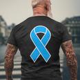 National Foster Care Month Blue Ribbon In Corner Men's T-shirt Back Print Gifts for Old Men