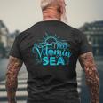 I Need Vitamin Sea Beach Lover Men's T-shirt Back Print Gifts for Old Men