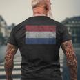 Netherlands Flag Holland Dutch Vlag Van NederlandMen's T-shirt Back Print Gifts for Old Men
