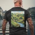 New Zealand Hobbiton Tranquility Graphic Men's T-shirt Back Print Gifts for Old Men