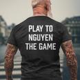 Nguyen Last Name Surname Vietnamese Pride Men's T-shirt Back Print Gifts for Old Men