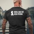 No Das Ist Kein Pferd Chess Player T-Shirt mit Rückendruck Geschenke für alte Männer