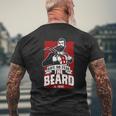 Have No Fear The Beard Is Here Know Things Mens Back Print T-shirt Gifts for Old Men