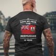 Have No Fear The Bermudian Is Here Halloween Bermuda Flag Mens Back Print T-shirt Gifts for Old Men