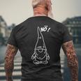 Nö Fun Garden Gnome With Gnome Garden Gnome T-Shirt mit Rückendruck Geschenke für alte Männer