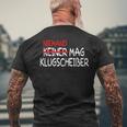 No Mag Klugscheißer Grammatik Besserwisser German Language T-Shirt mit Rückendruck Geschenke für alte Männer