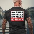 No No Shoes No Mask No Service Men's T-shirt Back Print Gifts for Old Men