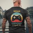 Noah Name Personalised Legendary Gamer Men's T-shirt Back Print Gifts for Old Men