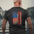 Nonno America Flag For Men Father's Day Mens Back Print T-shirt Gifts for Old Men