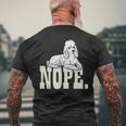 Nope Lazy Poodle Standard Mini Toy Pet Dog Lover Owner Men's T-shirt Back Print Gifts for Old Men