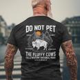 Do Not Pet The Fluffy Cows Bison Yellowstone National Park Men's T-shirt Back Print Gifts for Old Men