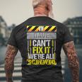 Novelty Name Quote If Dave Can't Fix It We're All Screwed Men's T-shirt Back Print Gifts for Old Men