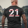 Number 21 Baseball Favorite Number Men's T-shirt Back Print Gifts for Old Men