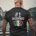 Number One Nonno Italian Grandfather Mens Back Print T-shirt Gifts for Old Men