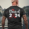 Nurse Class Of 2024 Graduation Nursing School Rn Graduate Men's T-shirt Back Print Gifts for Old Men