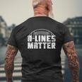O Lines Matter Football Offensive Lineman Mens Back Print T-shirt Gifts for Old Men