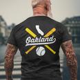 Oakland Baseball Vintage California Pride Love City Green Men's T-shirt Back Print Gifts for Old Men