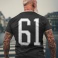 Official Team League 61 Jersey Number 61 Sports Jersey Men's T-shirt Back Print Gifts for Old Men