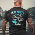 Oh Ship It's A Grad Trip 2024 Cruise Graduation 2024 Men's T-shirt Back Print Gifts for Old Men