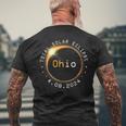 Ohio Totality Total Solar Eclipse April 8 2024 Men's T-shirt Back Print Gifts for Old Men
