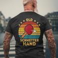 Old Butterhand Table Tennis Games T-Shirt mit Rückendruck Geschenke für alte Männer