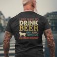 Old English Sheepdog Dad Drink Beer Hang With Dog Men Mens Back Print T-shirt Gifts for Old Men