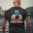 Old Schmetterhand Ping Pong Lustiges Tischtennis T-Shirt mit Rückendruck Geschenke für alte Männer