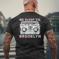 Old School Portable Stereo Retro Music No Sleep Til Brooklyn Men's T-shirt Back Print Gifts for Old Men