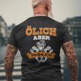 Ölich Aber Fröhlich Mechaniker Schrauber Mechatroniker T-Shirt mit Rückendruck Geschenke für alte Männer