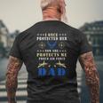 I Once Protected Her Proud Us Air Force Dad Mens Back Print T-shirt Gifts for Old Men