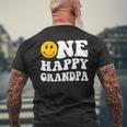 One Happy Dude 1St Birthday One Cool Grandpa Family Matching Men's T-shirt Back Print Gifts for Old Men