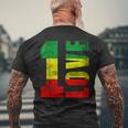 One Love Rasta Reggae Jamaican Pride Positivity Vintage Men's T-shirt Back Print Gifts for Old Men