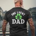 One Lucky Dad Father Irish St Patrick's Day Men's T-shirt Back Print Gifts for Old Men