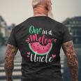 One In A Melon Uncle Birthday Party Matching Family Group Men's T-shirt Back Print Gifts for Old Men