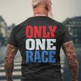 Only One Race Human Peace Rise Love Above Hate Men's T-shirt Back Print Gifts for Old Men