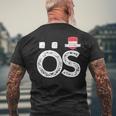 Österreich Menschenflagge Buchstaben Ö Und S Österreich Österreich T-Shirt mit Rückendruck Geschenke für alte Männer