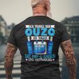 Ouzo Drink Only An Tagen Die Mit G Enden Und Wednesday T-Shirt mit Rückendruck Geschenke für alte Männer