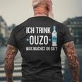 Ouzo Griechenland Urlaub Gyros Corfu Athens T-Shirt mit Rückendruck Geschenke für alte Männer