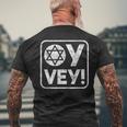Oy Vey Jewish Jews Israelites Hashana Star Of David Men's T-shirt Back Print Gifts for Old Men