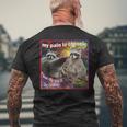My Pain Is Chronic But My Ass Is Iconic Meme Raccoon Men's T-shirt Back Print Gifts for Old Men