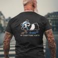 Panda Workout Gym My Everything Hurts Mens Back Print T-shirt Gifts for Old Men
