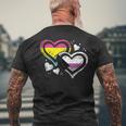 Panromantic Demisexual Color Heart Romantic Lgbtq Pride Men's T-shirt Back Print Gifts for Old Men