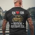 Panzer Kampfanzer Tiger Tank World War Black S T-Shirt mit Rückendruck Geschenke für alte Männer