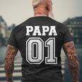 Papa 01 T-Shirt mit Rückendruck Geschenke für alte Männer