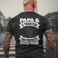 Papa 2 Töchter Perfekte Chaos Teamateratertag Geschenk T-Shirt mit Rückendruck Geschenke für alte Männer