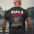 Papa & Sohn Das Perfekte Chaos Team -Atertag Bester Papa T-Shirt mit Rückendruck Geschenke für alte Männer