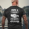 Papa & Tochter Die Beste Komplizen Partnerlook Father Black S T-Shirt mit Rückendruck Geschenke für alte Männer