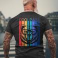 Papa Papa Bär Ehemannater Familieatertag Regenbogen T-Shirt mit Rückendruck Geschenke für alte Männer